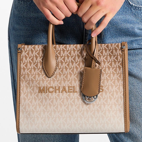 Michael Kors Mirella Small Ombré Signature Logo Crossbody Satchel Tote Shoulder - Picture 13 of 15